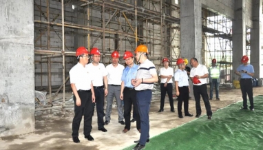 立信丨市委副書記、市長于會游同志一行蒞臨我公司桐鄉(xiāng)市污泥及工業(yè)固體廢棄物資源綜合利用項目進行調研指導